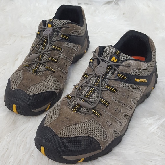 Merrell Boulder Old Gold Leather Hiking 